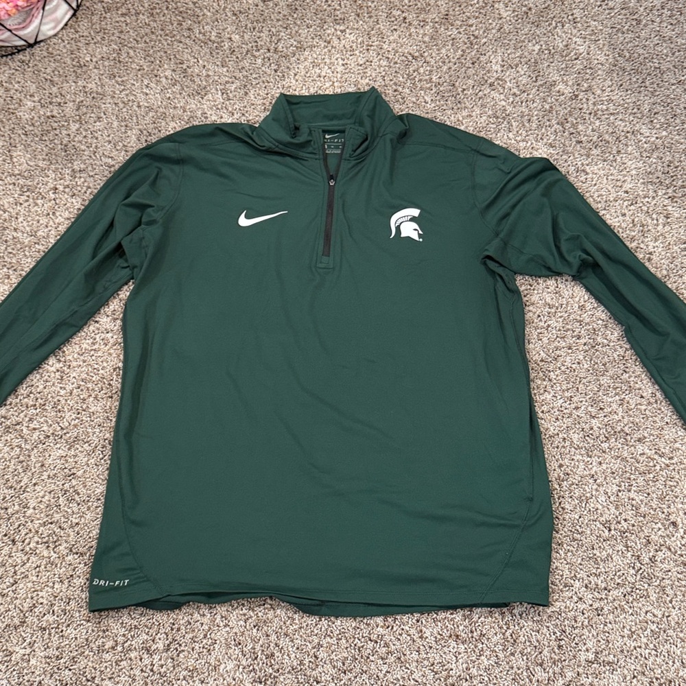 Michigan State Nike Dri-Fit 1/4 Zip Pullover Size XL